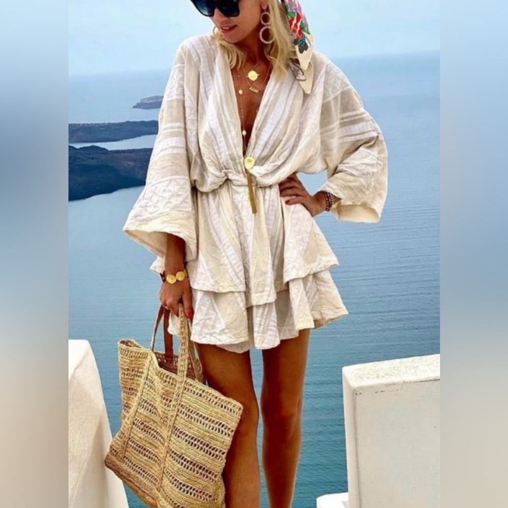 Elegant Cream Beach Dress